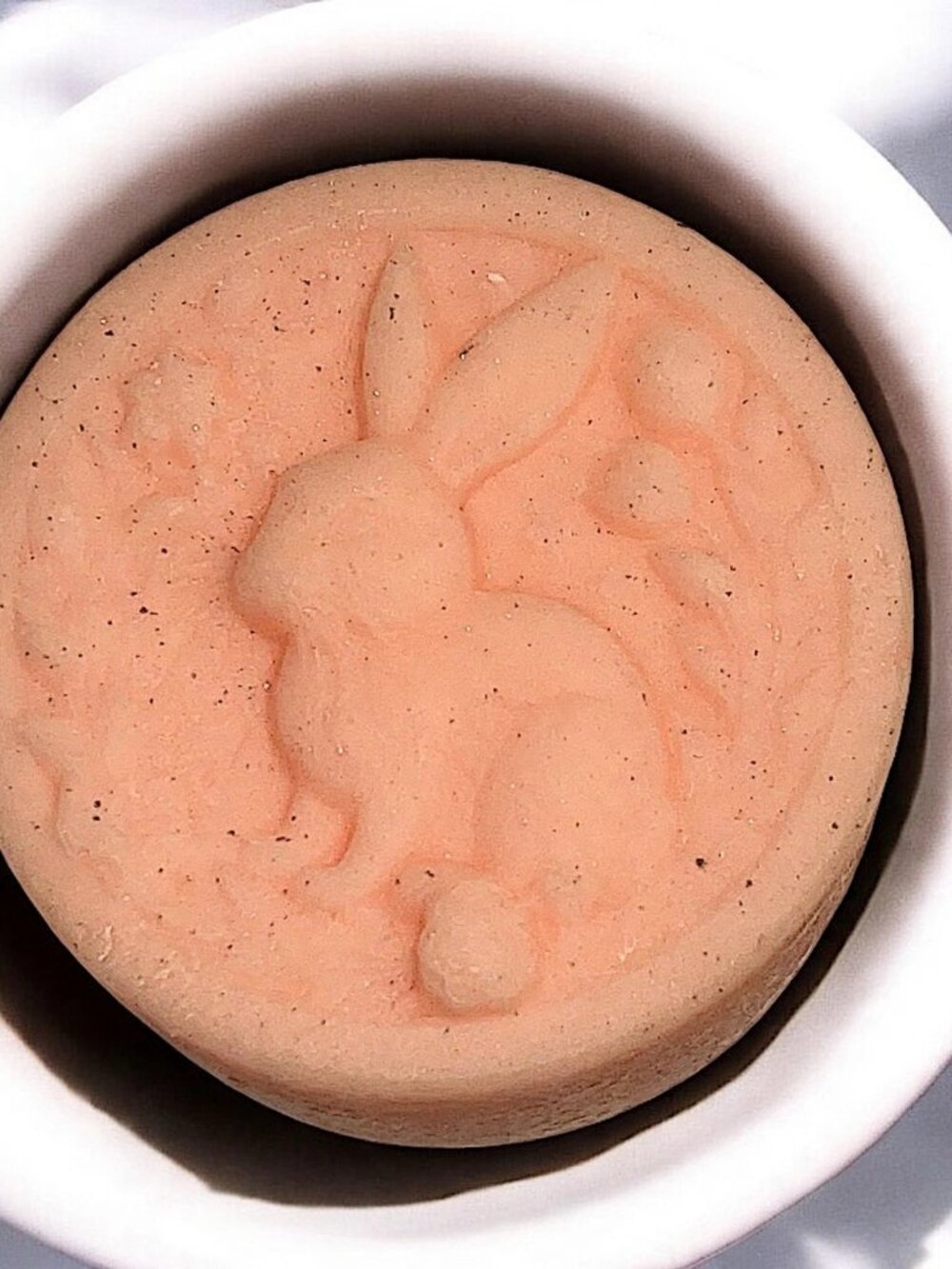 Mango soap handmade Peach Rabbit Embossed Soap 3x3in 5oz